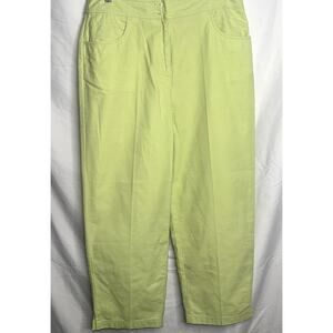 Talbots Womens Size 12 Lime Green Crop Capri Pants
